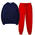 thumbnail image 1 of Winter Save Big! Kiplyki Women's Gym Sport Suit Solid Round Neck Pullover Casual Sports Pants Sports Set, 1 of 5