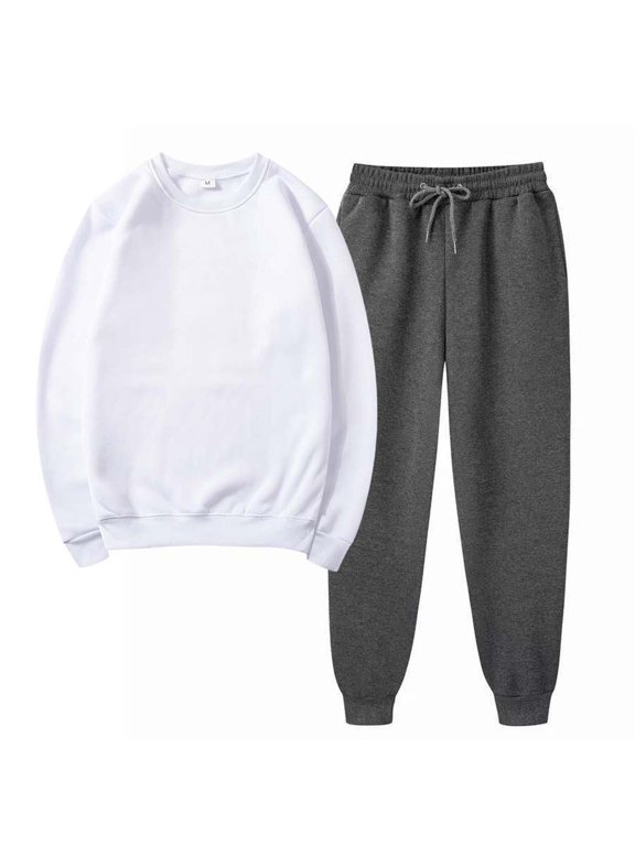 Winter Save Big! Kiplyki Women's Gym Sport Suit Solid Round Neck Pullover Casual Sports Pants Sports Set