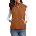 thumbnail image 1 of Winter Saving Beifu Winter Vest for Women Fall Vest for Women Sleeveless Plus Size Zip Up Lightweight Jacket Casual 2025 Winter Warm Outwear Fall Fashion Must Haves, 1 of 9