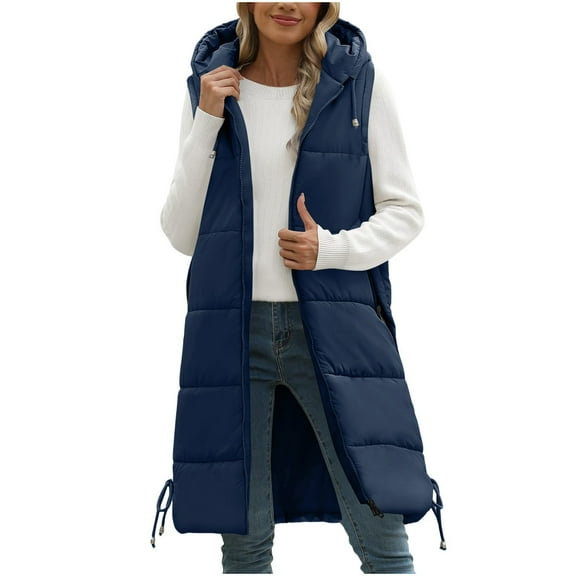 Winter Saving Beifu Winter Vest for Women Plus Size Puffer Vest Sleeveless Plus Size Zip Up Lightweight Jacket Warm Winter Coat 2025 Fall Fashion Must Haves