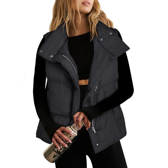 Winter Saving Beifu Winter Vest for Women Womens Puffer Vest Plus Size Zip Up Lightweight Jacket Soft Warm Outerwear Fall Outfits 2025 Fashion