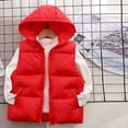thumbnail image 1 of Kukoosong Baby Boys' Girls' Puffer Vest Toddler Winter Clothes Outfits Solid Color Sleeveless Activewear Jacket Coat Hooded Girls' Outerwear Vests for 12 Years, 1 of 6