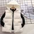 thumbnail image 1 of Kukoosong Baby Boys' Girls' Puffer Vest Toddler Winter Clothes Outfits Solid Color Sleeveless Activewear Jacket Coat Hooded Girls' Outerwear Vests for 12 Years, 1 of 6