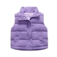 thumbnail image 1 of Kukoosong Baby Boys' Girls' Puffer Vest Toddler Winter Clothes Outfits Solid Color Sleeveless Activewear Jacket Coat Hoodless Girls' Outerwear Vests for 9 Years, 1 of 6