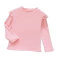 thumbnail image 1 of Kukoosong Girls Long Sleeve Crew Neck Cotton Tops Toddler Girls Clothes Casual Solid Sweatshirt Pullover Tops Fall Winter Basic Layering Tee for 2 Years, 1 of 5