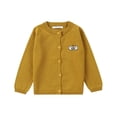 thumbnail image 1 of Kukoosong Girls Sweater Cardigans Baby Girls Clothes Long Sleeve Crew Neck Sweaters Print Winter Coats Outerwear for 4 Years, 1 of 5