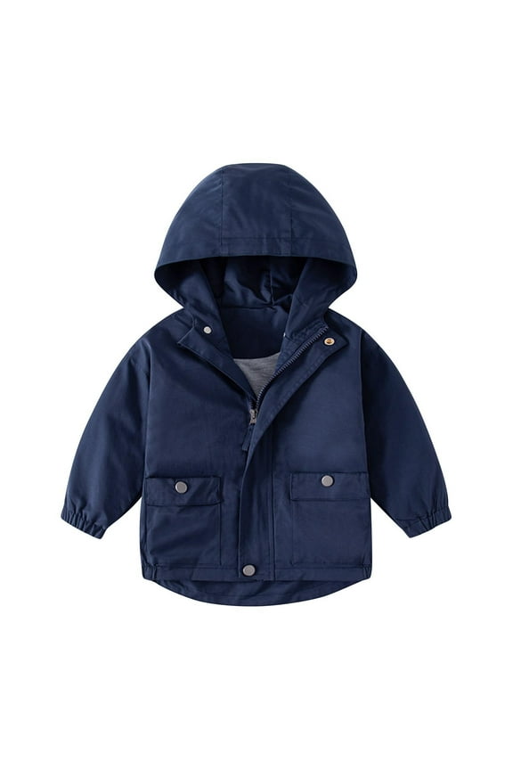 Toddler Boys' Girls' Bomber Jackets Zip Up Hooded Kids Winter Clothes Long Sleeve Solid Color Lightweight Jackets Outerwear for 5 Years
