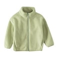thumbnail image 1 of Kukoosong Toddler Boys' Girls' Fleece Jackets Zip Up Hoodless Kids Winter Clothes Long Sleeve Solid Color Lightweight Jackets Outerwear for 5 Years, 1 of 6