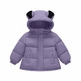 thumbnail image 1 of Kukoosong Toddler Boys' Girls' Puffer Jackets Zip Up Hooded Kids Winter Clothes Long Sleeve Solid Color Lightweight Jackets Outerwear for 2 Years, 1 of 6