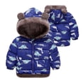 thumbnail image 1 of Kukoosong Toddler Boys' Girls' Puffer Jackets Zip Up Hooded Toddler Winter Clothes Long Sleeve Print Lightweight Winter Coats for 3 Years, 1 of 6