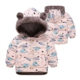 thumbnail image 1 of Kukoosong Toddler Boys' Girls' Puffer Jackets Zip Up Hooded Toddler Winter Clothes Long Sleeve Print Lightweight Winter Coats for 4 Years, 1 of 6