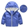 thumbnail image 1 of Kukoosong Toddler Boys' Girls' Rain Jackets Zip Up Hooded Teen Winter Clothes Long Sleeve Solid Color Lightweight Jackets Outerwear for 18 Months, 1 of 7