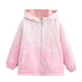 thumbnail image 1 of Kukoosong Toddler Boys' Girls' Rain Jackets Zip Up Hooded Toddler Winter Clothes Long Sleeve Solid Color Lightweight Winter Coats for 4 Years, 1 of 6