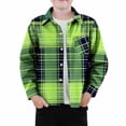 thumbnail image 1 of Kukoosong Toddler Boys' Girls' Shirt Jackets Button Down Hoodless Baby Winter Clothes Long Sleeve Plaid Lightweight Winter Coats for 4-5 Years, 1 of 5