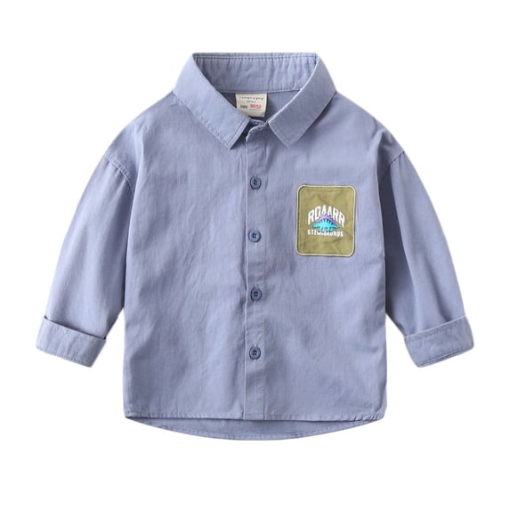 Kukoosong Toddler Boys' Girls' Shirt Jackets Button Down Hoodless Baby Winter Clothes Long Sleeve Print Lightweight Winter Coats for 6 Years