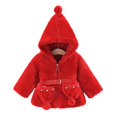 thumbnail image 1 of Winter Saving Clearance! VERUGU Boys and Girls Winter Coat Fleece Lined Thick Down Coats Puffy Polyester Fiber Girdling with Hood Red 90, 1 of 6