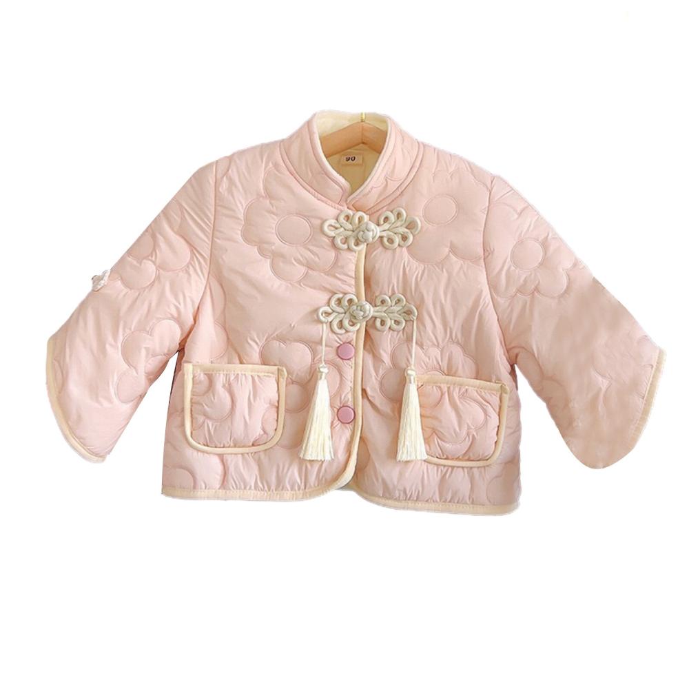 Girls' Warm Down Jacket Mid-length Shiny Winter Dress Thicken Plus Fleece Windproof Jacket