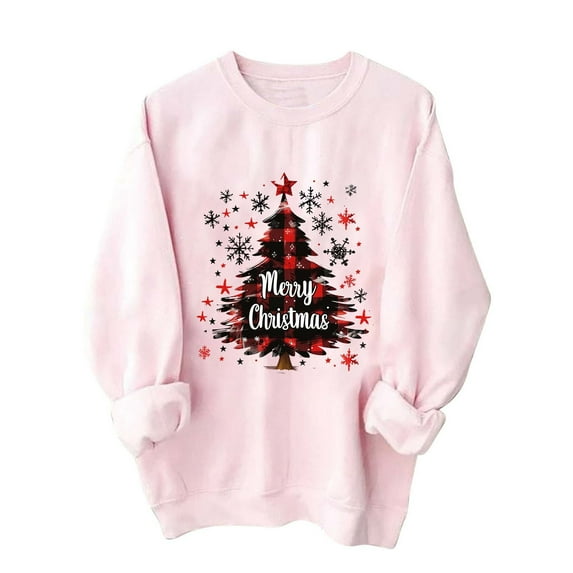 Winter Saving Talove Long Sleeve Shirts for Women Funny Graphic Sweatshirt Fall Fashion Must Haves Fall Clothes 2025 Fashion Womens Tops Long Sleeve Dressy Casual Christmas Shirts
