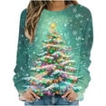 thumbnail image 1 of Winter Saving Talove Long Sleeve Shirts for Women Funny Graphic Sweatshirt Fall Fashion Must Haves Holiday Party Family Matching Tops Womens Tops Plus Size Christmas Shirts, 1 of 6
