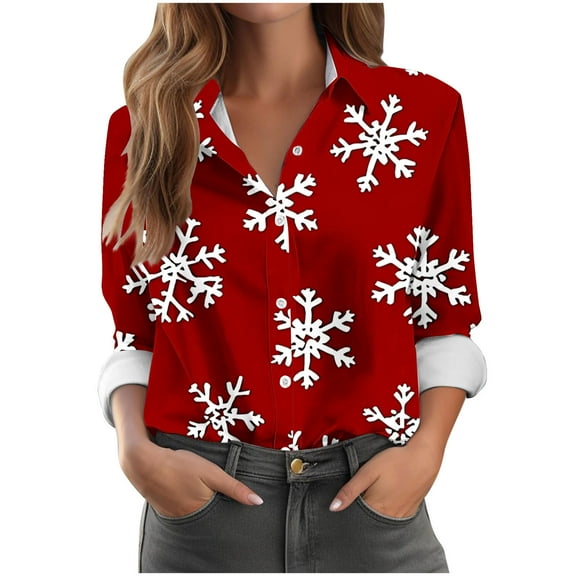 Winter Saving Talove Long Sleeve Shirts for Women Funny Graphic Sweatshirt Fall Fashion Must Haves Pullover Sweaters Top Outfits Womens Tops Casual Christmas Shirts