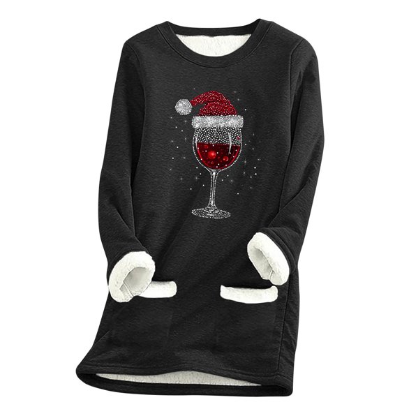 Winter Saving Talove Long Sleeve Shirts for Women Graphic Printed Sweatshirt Fall Fashion Must Haves Funny Graphic Tee Womens Tops Christmas Shirts