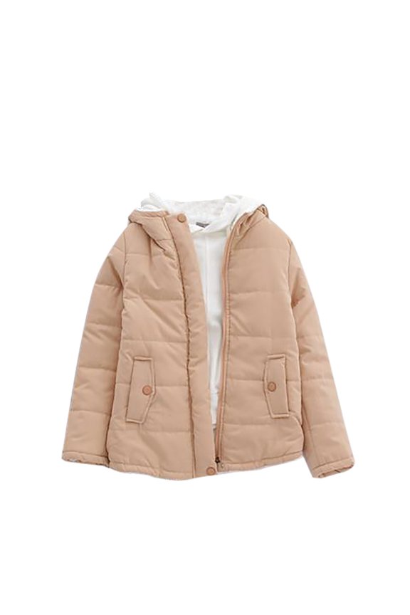 Winter Saving Womens Plus Size Puffer Jacket Lamb Wool Coat Winter Short Small Padded Jacket Plus Velvet Thick