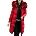 thumbnail image 1 of Winter Saving Womens Plus Size Puffer Jacket Solid Casual Thicker Winter Slim Down Lammy Jacket Coat Overcoat, 1 of 9