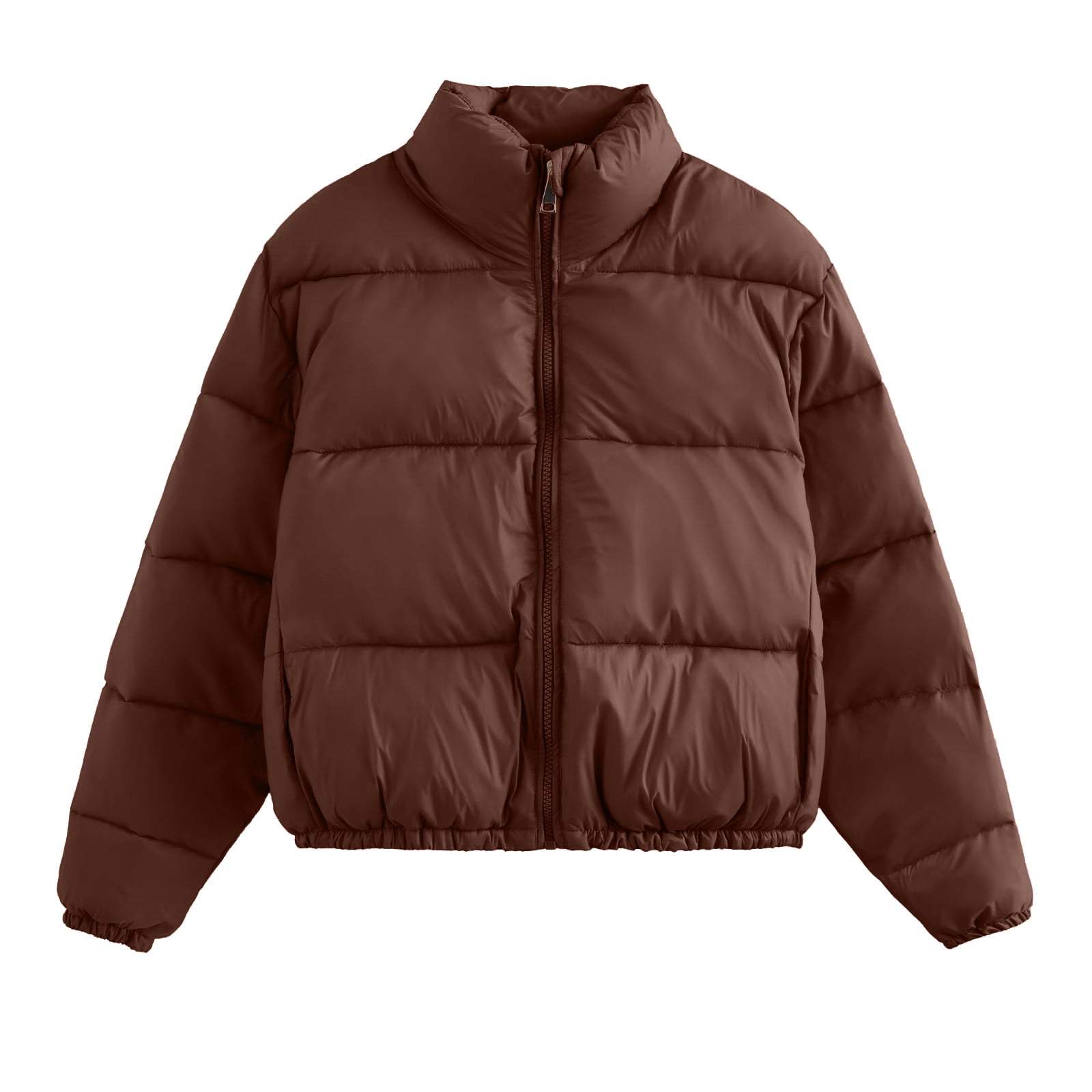 Winter Saving Womens Winter Coat Puffer Jacket Solid Stand