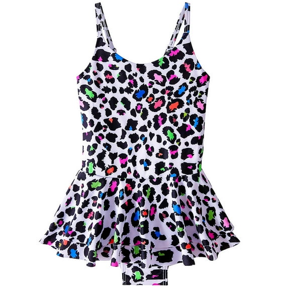 Yievot Summer Toddler Kid Girl Swimsuit Fashion Cute Leopard Printed Sleeveless Bikini Swimwear Bathing Suits for Girls 4-12 Years 2025 Summer Toddler Girl Boy Swimsuit