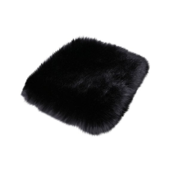 Winter Savings! 2 Pack Fluffy Car Interior Seat Cover Soft Sheepskin Seat Cushion Fur Pad Winter Mat Universal Fit for Comfort in Auto Plane Office Home