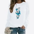 thumbnail image 1 of Winter Savings Clearacne Black Sweatshirt Women Women's Butterfly Print Casual Fashion Sweatshirt Top, 1 of 4