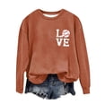 thumbnail image 1 of Winter Savings Clearacne Fall Sweatshirts for Women Women's Baseball Print GameDay Crew Neck Multi Color Multi Size Crew Neck Hoodless Long Sleeve Sweatshirt, 1 of 9