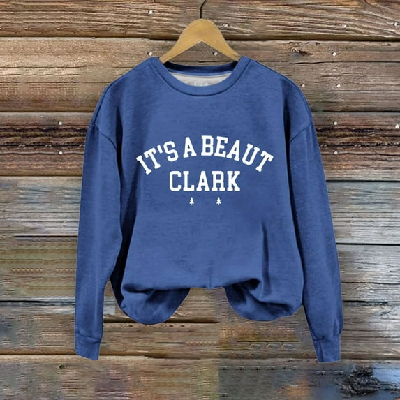 Winter Savings Clearacne Oversized Crewneck Sweatshirt Women Women's It's A Beaut Christmas Printed Casual Hoodie Crew Neck Pullover Fun Christmas Shirt Gift