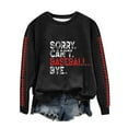 thumbnail image 1 of Winter Savings Clearacne Oversized Sweatshirt for Women Women's Baseball Printed Crew Neck Multi Color Multi Size Crew Neck Hoodless Long Sleeve Sweatshirt, 1 of 6