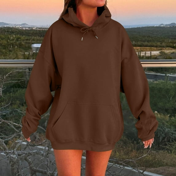 Winter Savings Clearacne Women's Hoodies & Sweatshirts Womens Oversized Hoodies Winter Cotton Sweatshirts Pullover 2024 Fashion Tops Trendy Outfits