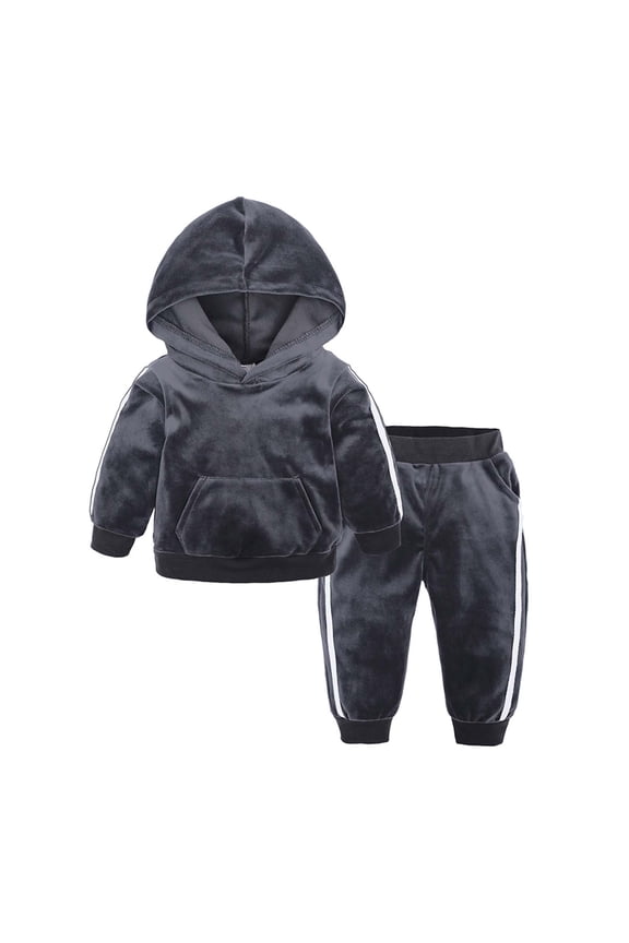 Toddler Boy Outfits,Toddler Infant Baby Boy Clothes Cute Style Long Sleeve Hoodie Tops Sweatsuit Pants Outfit Set Gray 9-12 Months