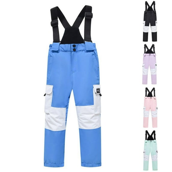 Summer AKAFMK Toddler Boys Pants,Toddler Boys Jumpsuits Rompers,6-16years Kids Girls Boys Ski Pants for Outdoor Windproof Water Proofing Warm and Cotton Thickening
