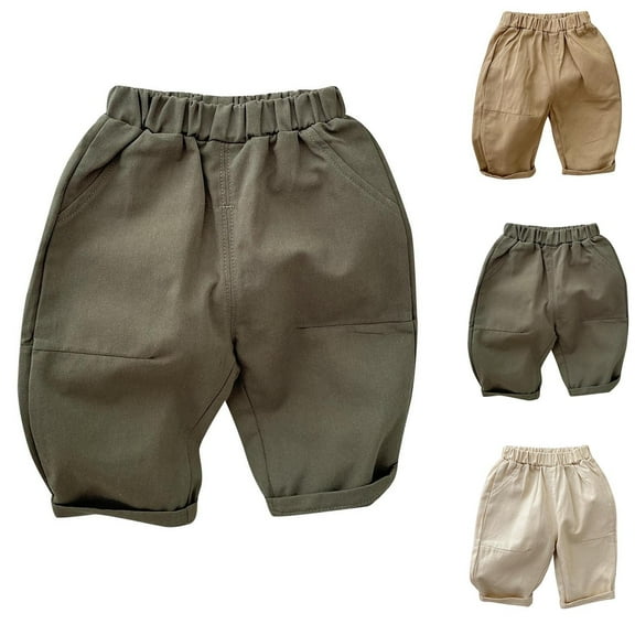 Summer AKAFMK Toddler Girls Pants,Children's Solid Color Casual Pants for Outerwear Loose and Versatile Pants