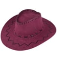 thumbnail image 1 of EINCcm Cowboy Hat, Sun Hats Fedora Hat for Women Man, Vintage Wide Brim Summer Casual Hat Solid Color Foldable for Outdoor Travel Vacation Beach Fishing Hiking, 1 of 4
