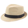 thumbnail image 1 of Christmas Savings! EINCcm Panama Fedora Hat, Sun Hats Panama Fedora Hat for Women Man, Vintage Wide Brim Summer Casual Linen Hat Solid Color Foldable for Outdoor Travel Vacation Beach Fishing, 1 of 3