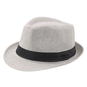 EINCcm Panama Fedora Hat, Sun Hats Panama Fedora Hat for Women Man, Vintage Wide Brim Summer Casual Linen Hat Solid Color Foldable for Outdoor Travel Vacation Beach Fishing