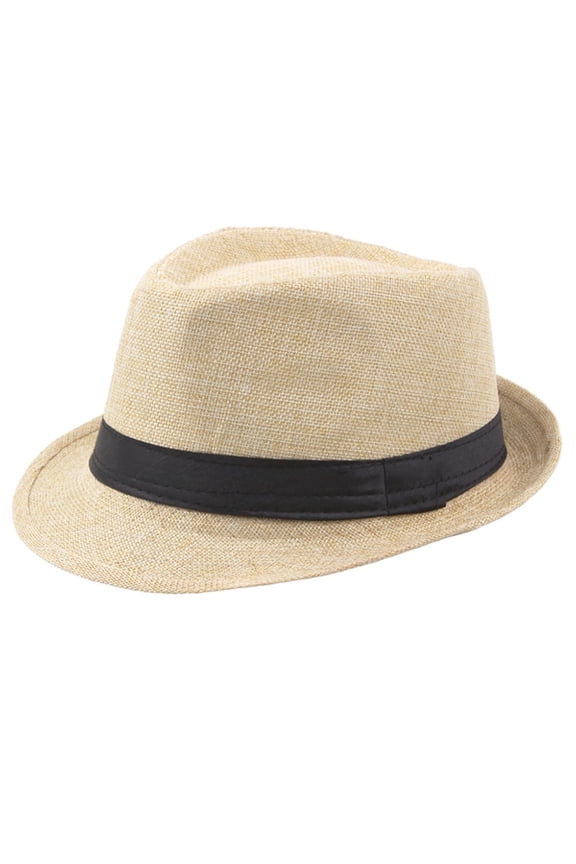 Panama Fedora Hat, Sun Hats Panama Fedora Hat for Women Man, Vintage Wide Brim Summer Casual Linen Hat Solid Color Foldable for Outdoor Travel Vacation Beach Fishing