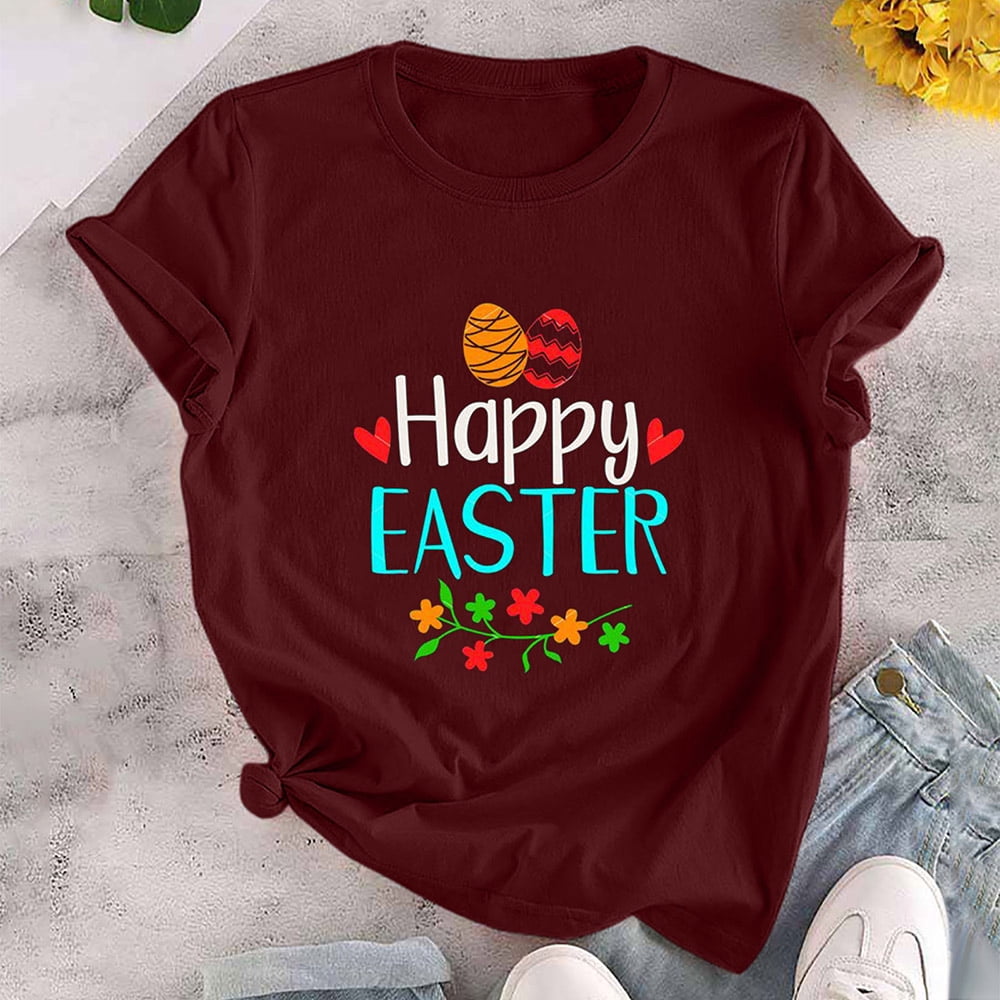Happy Easter Puff Sleeve Top main image 1