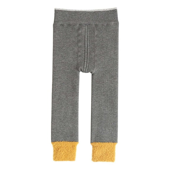 Edvintorg 0-4Years Toddler Girl Warm Leggings Soft Fleece Leggings for Girls Baby Girls Can Open The Crotch Velvet Thickened Winter Leggings Trousers