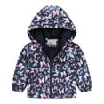 thumbnail image 1 of Edvintorg 2-8Years 2025 Kids Clothes Boys Jackets Children Hooded Zipper Windbreaker Baby Fashion Print Coat Infant Waterproof Hoodies for Girls, 1 of 6