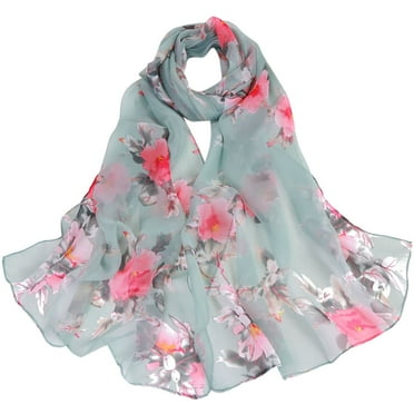 Winter Savings Clearance! Edvintorg Fashion Scarf Women Lightweight Women Peach Printing Long Soft Wrap Scarf Ladies Shawl Scarves Multicolor