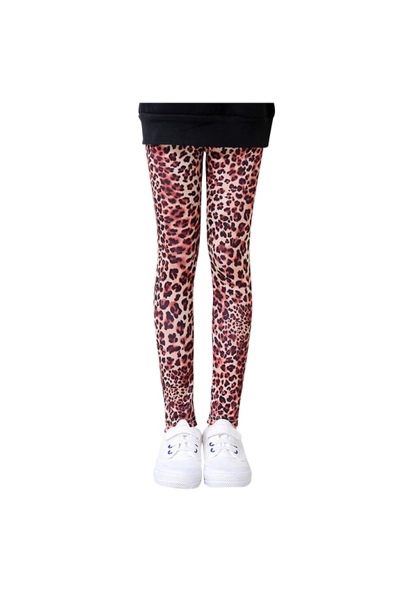 Girls Winter Leggings Printed Milk Silk Pattern Leggings Comfortable Slim Cropped Trousers 2-14Years Warm Leggings Kids Girl Teenage Cotton Children Clothes