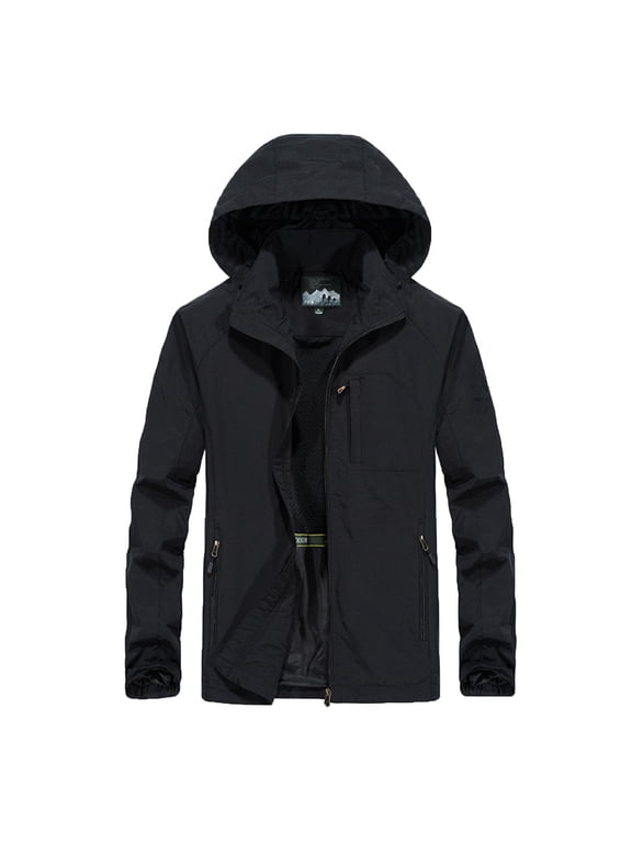 Dezsed Men's Mountain Waterproof Ski Snow Jackets Winter Windproof Rain Jacket Hiking Jacket Windbreaker Outwear with Hood Casual Plus Size Clothing