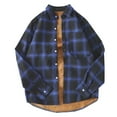 thumbnail image 1 of Edvintorg Winter Men's Relaxed Fit Flannel Shirt Jacket Casual Thicken Long Sleeve Plaid Work Flannel Button Down Shirt Jackets, 1 of 4