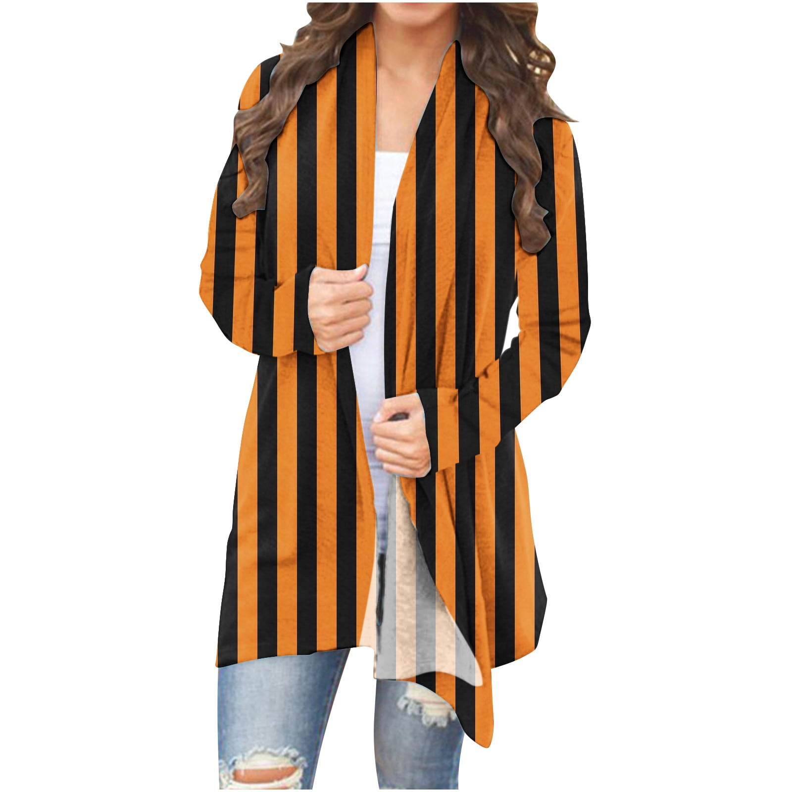 Winter Savings Clearance!Light Weight Halloween Cardigan for Women Clearances Cat Pumpkin